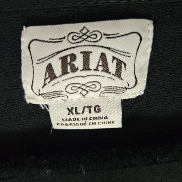 ARIAT Western Wear Layered Black Open Sleeve Dress Size XL - Picture 3 of 8